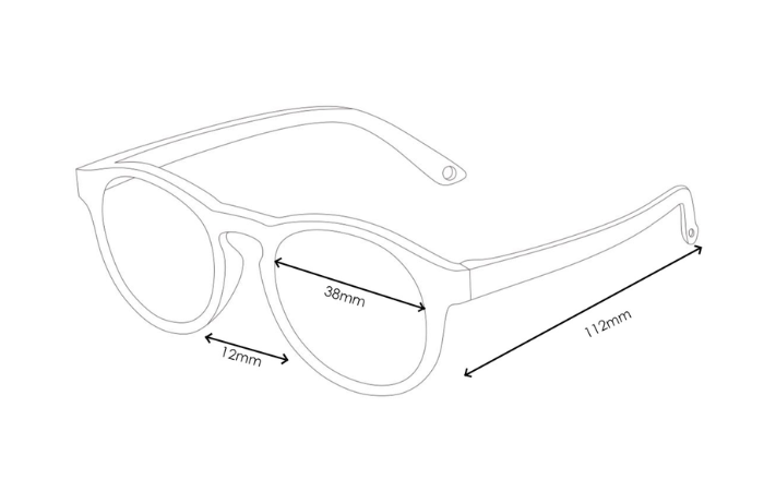 Sluneční brýle Little Kydoo model K rozměry